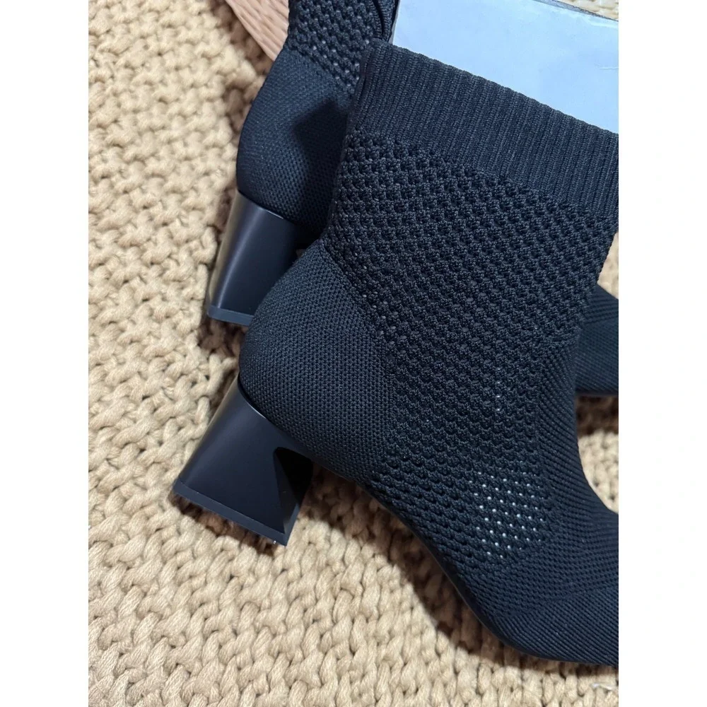 VIVAIA Square Toe Heeled Ankle Boots with Die-Cut Design size  ‎ EU/41.5 US/10